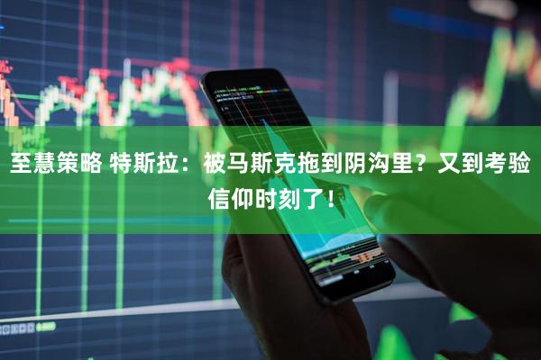 至慧策略 特斯拉：被马斯克拖到阴沟里？又到考验信仰时刻了！