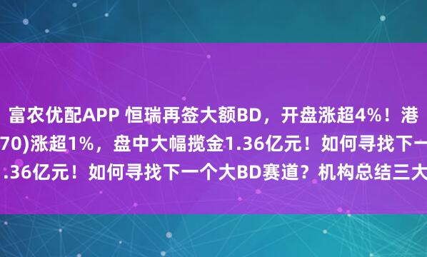 富农优配APP 恒瑞再签大额BD，开盘涨超4%！港股通创新药ETF(159570)涨超1%，盘中大幅揽金1.36亿元！如何寻找下一个大BD赛道？机构总结三大要素！