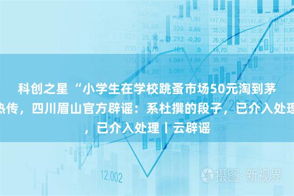 科创之星 “小学生在学校跳蚤市场50元淘到茅台”视频热传，四川眉山官方辟谣：系杜撰的段子，已介入处理丨云辟谣