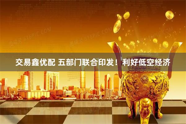 交易鑫优配 五部门联合印发！利好低空经济