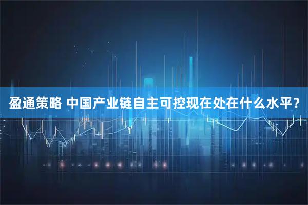 盈通策略 中国产业链自主可控现在处在什么水平？