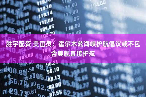 胜宇配资 美官员：霍尔木兹海峡护航倡议或不包含美舰直接护航